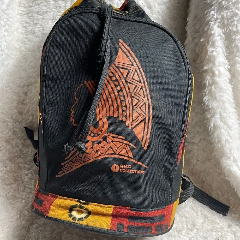 Shazi Collection Ethnic Hobo Bucket Canvas Backpack Bag Extra Large drawstring .